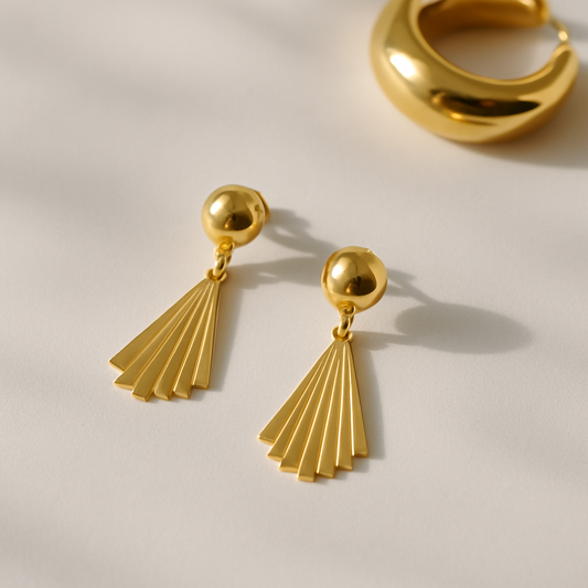 Chandelier Drop Earrings | 18K Gold Plated Stainless Steel